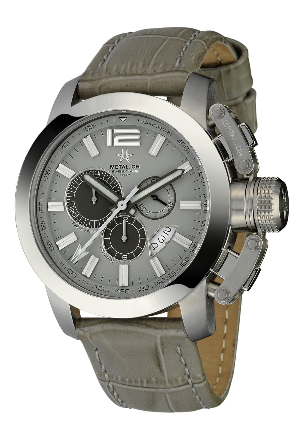 [ 金属 . シーエイチ ] metal ch 腕表计时灰色2132.